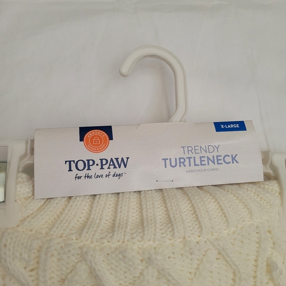 🦮NWT TOP PAW Trendy Turtleneck. Size XLarge. Color Creme - Picture 6 of 13